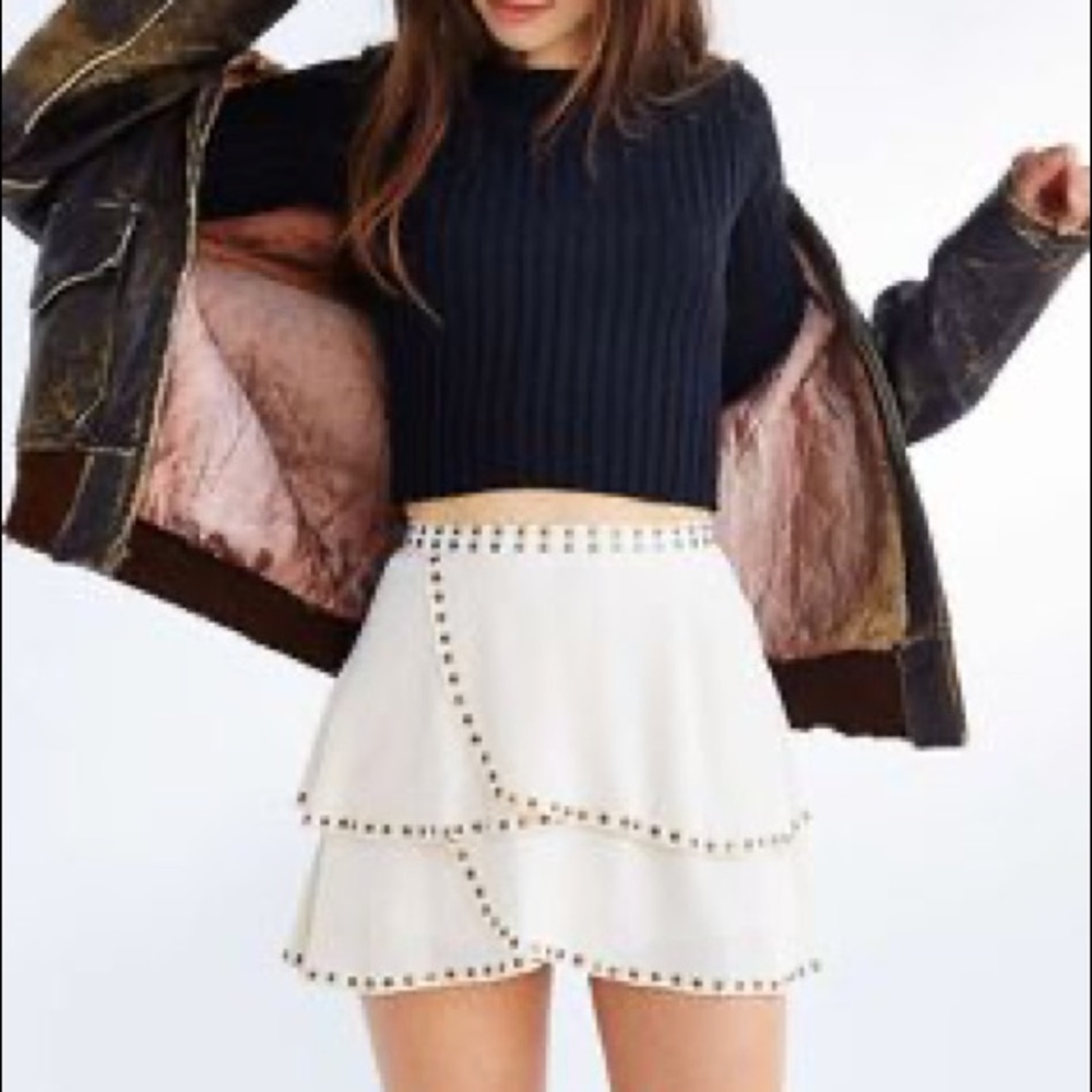 Urban Outfitters Ecote Studded Ruffles Skirt